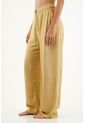 Pantalón Recto Amarillo Para Mujer de topmark