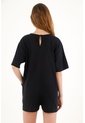Topmark Enterizo Corto Negro Tejido Para Mujer de topmark