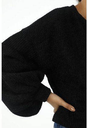 Buzo Negro Tejido Para Mujer