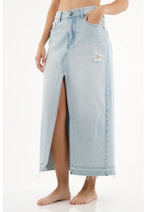 Topmark Falda Azul En Denim Para Mujer