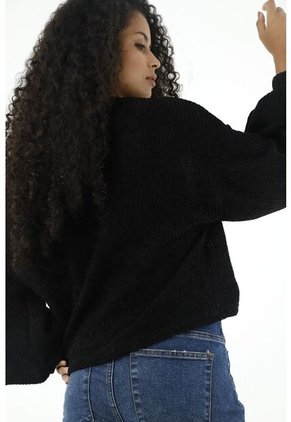 Buzo Negro Tejido Para Mujer