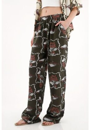 Topmark Pantalón Recto Estampado Para Mujer