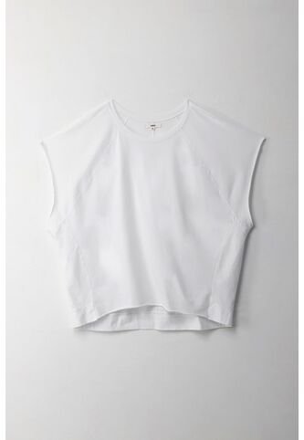 Topmark Camiseta Con Cortes Verticales Blanca Para Mujer topmark