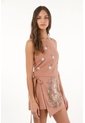 Topmark Camisa Halter Con Estampado De Flores Para Mujer de topmark