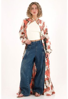 Topmark Vestido Largo Estampado Cuello Neru Para Mujer