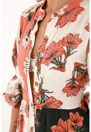 Topmark Vestido Largo Estampado Cuello Neru Para Mujer