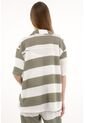 Topmark Camisa Manga Corta Con Diseño A Rayas Para Mujer de topmark