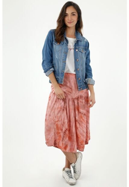 Falda Medio Para Mujer Topmark, Faldas Plano  Entero