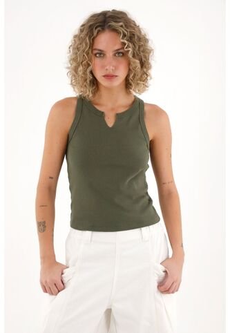 Topmark Camiseta Tipo Esqueleto Verde Para Mujer topmark
