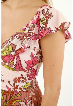 Vestido Midi Estampado Para Mujer