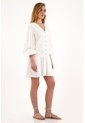 Topmark Vestido Crudo Corto Manga Larga Para Mujer de topmark