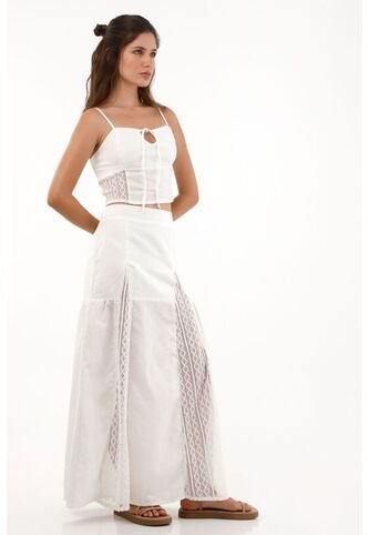 Topmark Camisa Crop De Tiras Crudo Para Mujer topmark