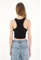 Topmark Camiseta Manga Sisa Negra Para Mujer de topmark