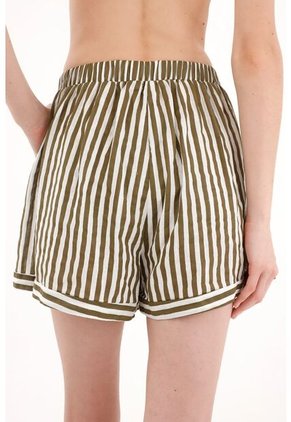 Topmark Bermuda Con Estampado De Rayas Para Mujer