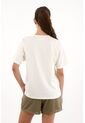 Topmark Camiseta En 100% Algodón Con Bolsillo Crudo Para Mujer de topmark
