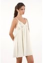 Topmark Vestido Corto Con Bordado De Flores Amarillo Para Mujer de topmark