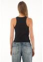 Topmark Camiseta Manga Sisa Negra De Silueta Ajustada Para Mujer de topmark