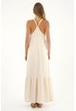 Topmark Vestido Largo De Tela Con Textura Crudo Para Mujer de topmark