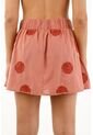 Falda Corta Rosada Con Flores Bordadas Para Mujer de topmark