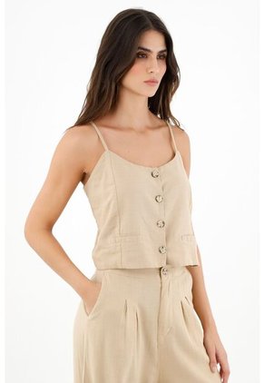 Topmark Camisa De Tiras Café Para Mujer