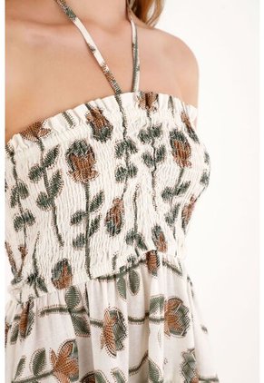 Topmark Vestido Corto Estampado Para Mujer