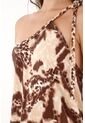 Topmark Vestido Largo One Shoulder Estampado Para Mujer de topmark