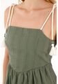 Topmark Vestido Corto De Tiras Verde Para Mujer de topmark