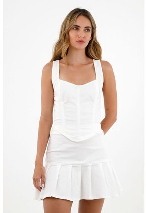 Camisa Crudo Tipo Crop Top Para Mujer