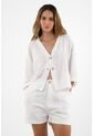 Camisa Blanca Manga 3/4 Para Mujer de topmark