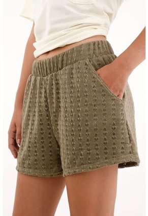 Topmark Short Con Pretina Elástica Tejido Verde Para Mujer