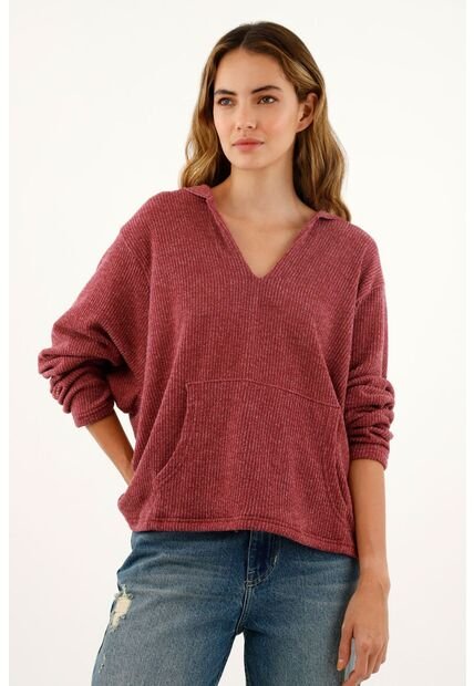 Buzo Oversized Rojo Para Mujer