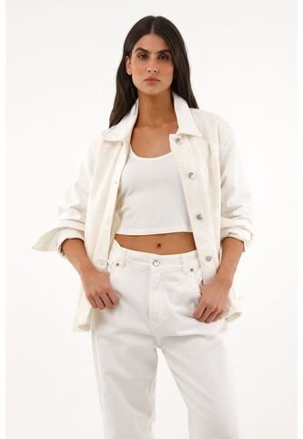 Topmark Abrigo Crudo Con Tela Tejida En Frente Para Mujer topmark