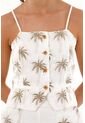Camisa De Tiras Con Palmeras Para Mujer de topmark