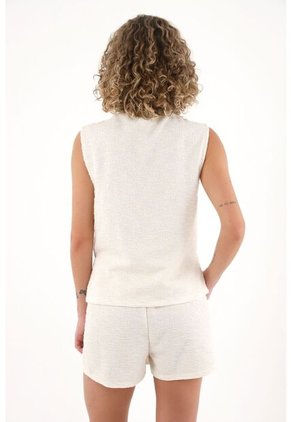 Topmark Camiseta Manga Sisa Crudo Para Mujer