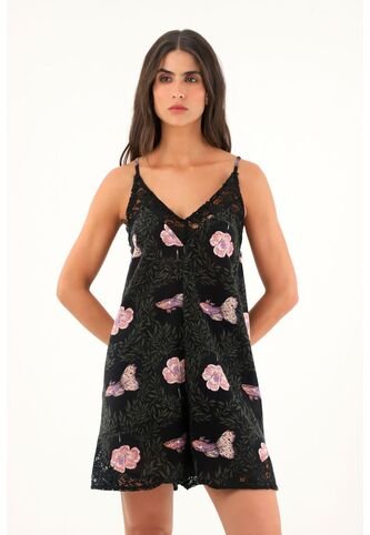 Topmark Enterizo Corto Con Estampado De Peces Para Mujer topmark