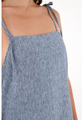 Topmark Vestido Largo De Tiras Azul Para Mujer