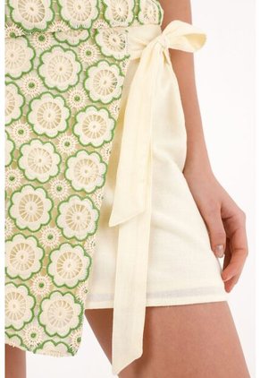 Topmark Falda En Tela Bordada Con Diseño De Flores Para Mujer