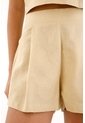 Topmark Short Con Prenses En Delantero Crudo Para Mujer de topmark