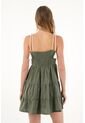 Topmark Vestido Corto De Tiras Verde Para Mujer de topmark