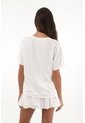 Topmark Camiseta Con Mini Prints De Cerezas Crudo Para Mujer de topmark