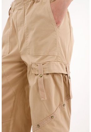 Topmark Pantalón Cargo Tiro Alto Crudo Para Mujer