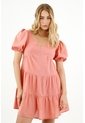 Topmark Vestido Naranja Con Cortes Para Mujer de topmark