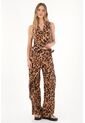 Topmark Pantalón Con Estampado De Animal Print Multicolor Para Mujer de topmark