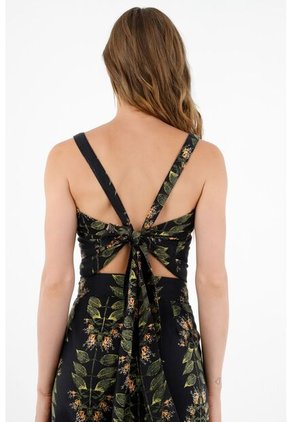 Topmark Camisa Negra Tipo Crop Top Para Mujer