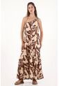 Topmark Vestido Largo One Shoulder Estampado Para Mujer de topmark
