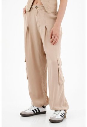 Topmark Pantalón Recto Café Para Mujer