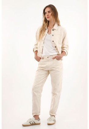 Topmark Jean Mom Con Detalles Bordados A Tono Crudo Para Mujer