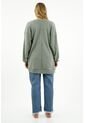 Buzo Abierto Verde Para Mujer de topmark