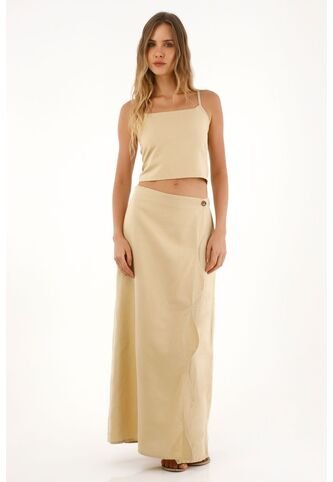 Topmark Camisa Crop De Tiras Crudo Para Mujer topmark