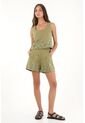Short Con Estampado De Flores Verde Para Mujer de topmark